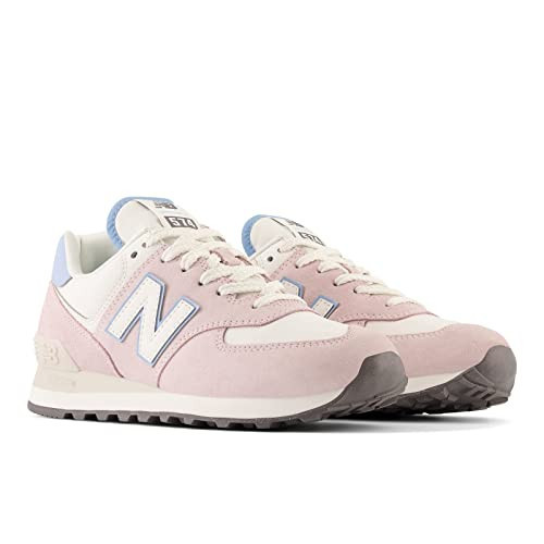 New Balance Women's 574 V2 Meets 90s Sneaker, Stone Pink/Sea Salt/Blue Haze, 8.5 | Amazon (US)