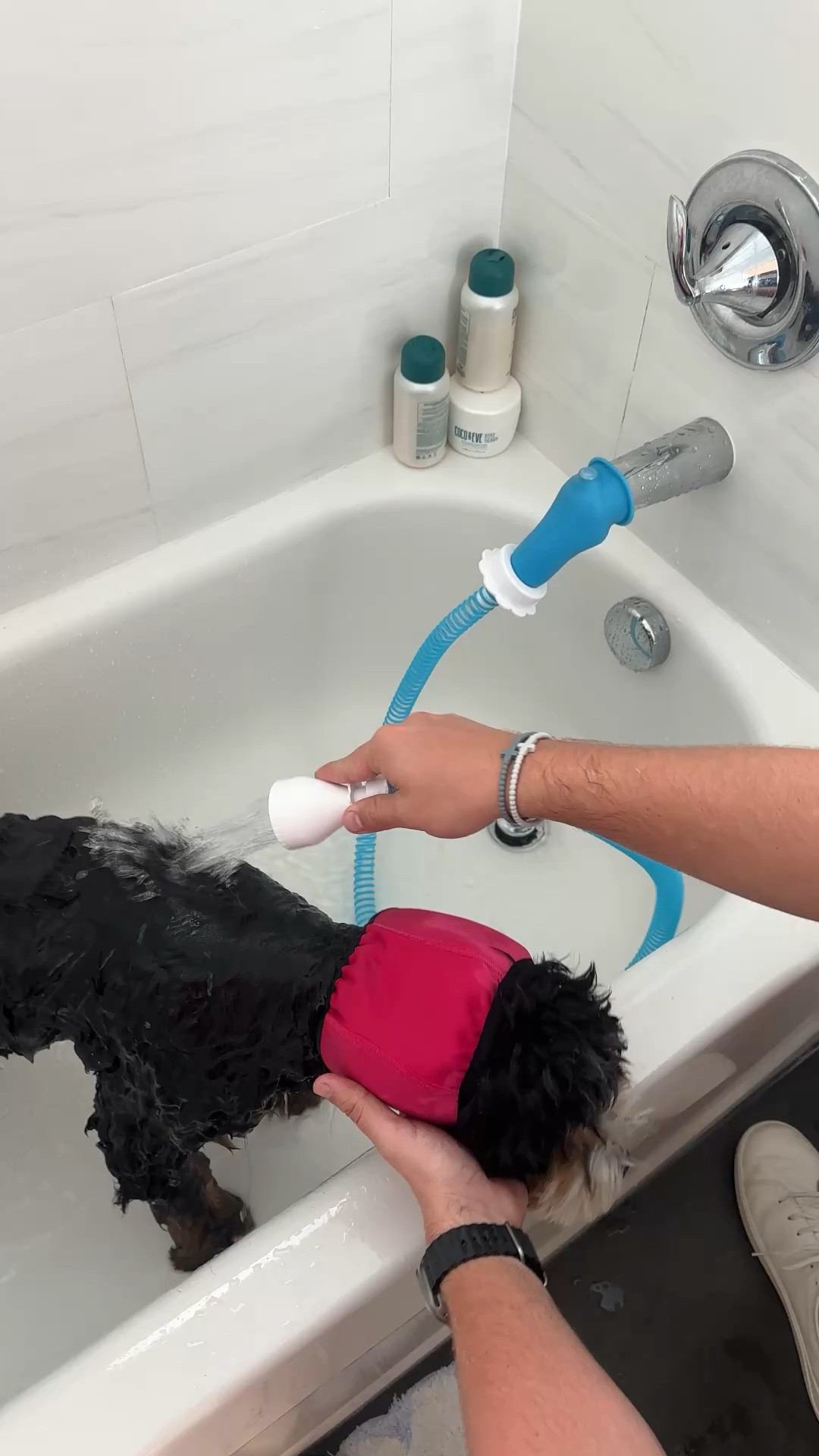 Rinseroo: Slip-On Tub Hose – As Seen on Shark Tank – 5ft Flex Bathtub Faucet Sprayer – Easy Rinse for Pets, Hair & Cleaning – No Installation Needed – Fits Faucets Up to 3” Wide – Mess-Free & Portable

#LTKHome #LTKdayinmylife #LTKmomlife