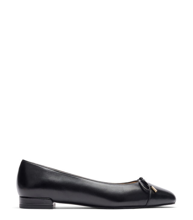 SLEEK BOW FLAT in BLACK for Women | Stuart Weitzman® | Stuart Weitzman EU & UK