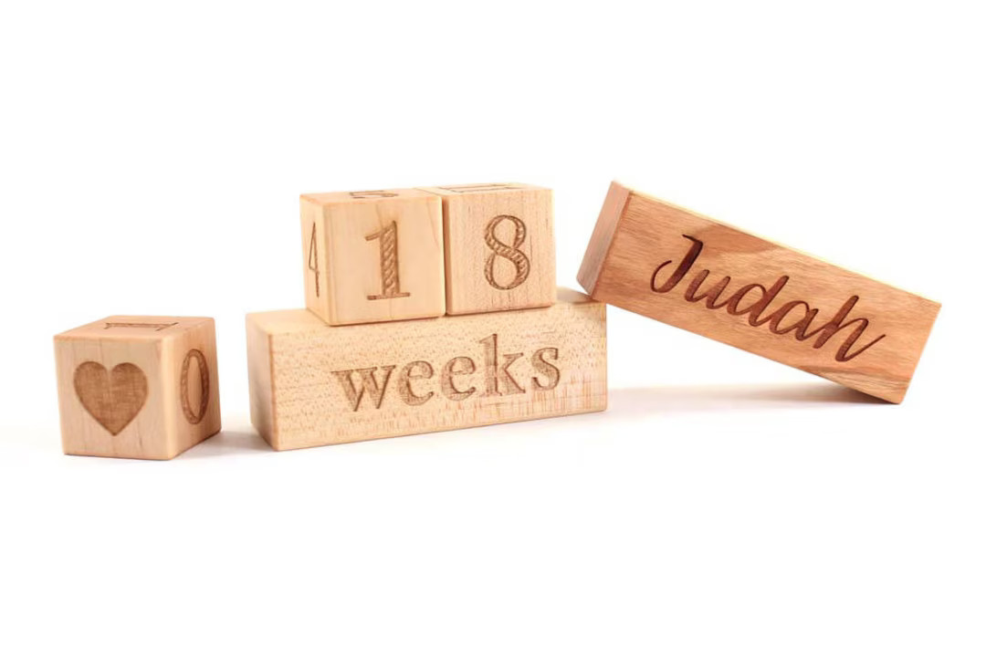 Photography Prop Age Blocks Wooden Blocks to Document Baby's Age With Optional Personalized Block... | Etsy (US)