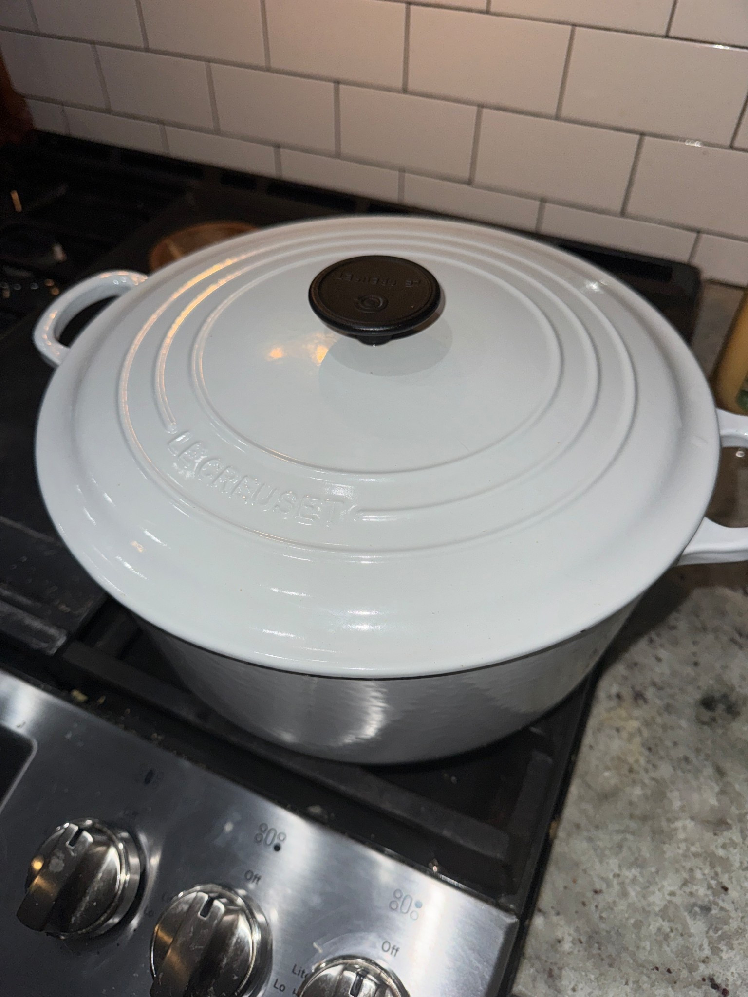 One of my favorite pieces of cookware! Le Creuset dutch oven. Pricey but well worth it!

#LTKmomlife #LTKfoodie #LTKHome