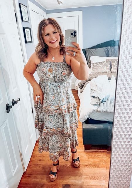 When I saw this dress, I HAD to have it. I love, love, love the 1970’s vibes .
It’s so comfortable and flowing. It runs large, be sure to size down.
Spring dress, Easter dress, vacation dress 

#LTKSeasonal #LTKFestival #LTKstyletip