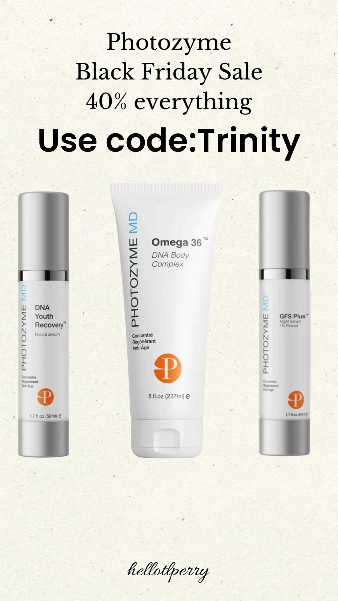 The one product I cannot live without ✨ Photozyme’s Black Friday Sale is here!
Don’t miss out on stocking up—my holy-grail skin saver is finally discounted.
Use code TRINITY for extra savings! 🖤🛍️
#Photozyme #BlackFridaySale #SkincareDeals #LTKBeauty #LTKSaleAlert #SkincareMustHaves #AntiAgingSkincare #SkinRepair #BeautyFavorites #HolidaySkincare #DermApproved
