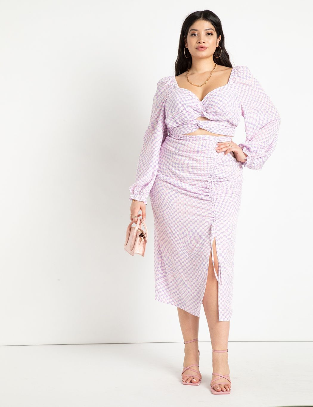 Cinched Front Skirt | Women's Plus Size Skirts | ELOQUII | Eloquii