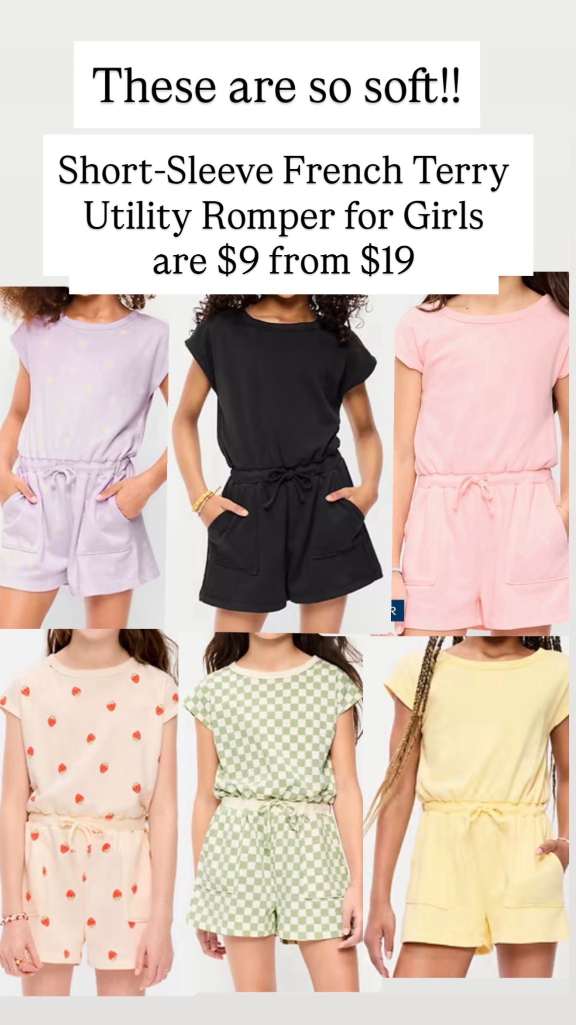 Short-Sleeve French Terry Utility Romper for Girls are $9

#LTKKids #LTKSaleAlert