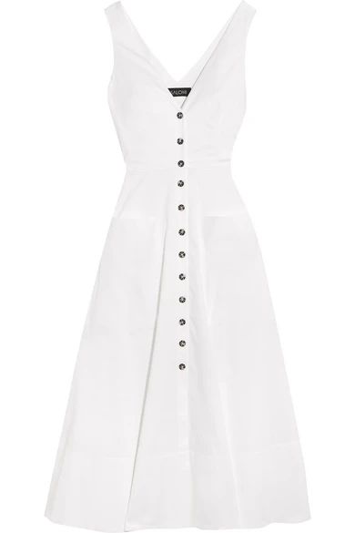 Saloni - Zoe Cutout Cotton-blend Dress - White | NET-A-PORTER (US)