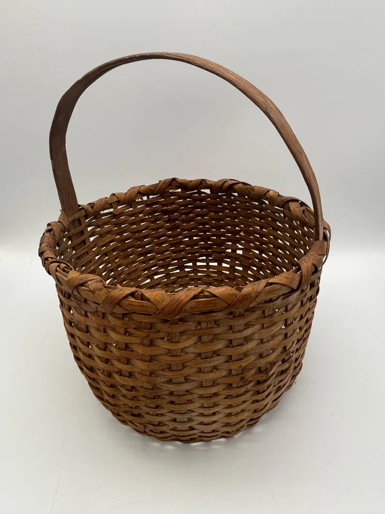 Primative Antique Split Oak or Ash Gathering Basket | Etsy (Global)