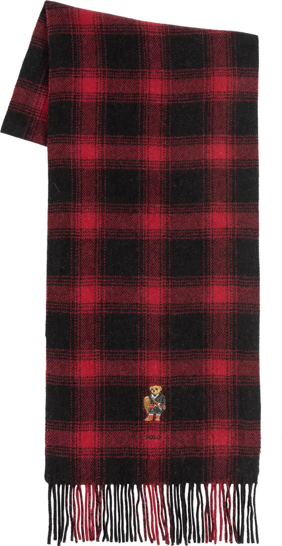 Polo Ralph Lauren Woven Holiday Bear Scarf | Nordstrom | Nordstrom