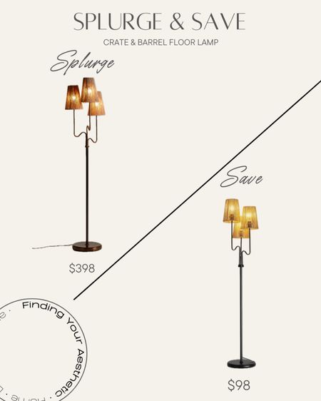 Splurge vs save home decor - get the boho floor lamp from crate and barrel look for less with this Amazon home find! 

Floor lamp rattan // woven shade floor lamp // crate & barrel inspired // Amazon home finds 

#LTKHome