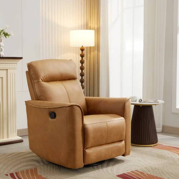 Tayani 31.5" Wide Modern Comfortable Upholstered Swivel And Rocker Manual Recliner | Wayfair North America