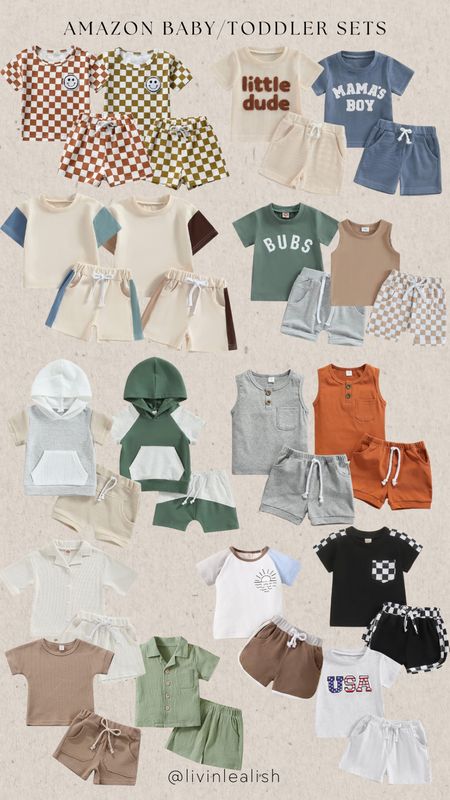The cutest summer outfit sets for your boys! #amazon #summeroutfit #babyoutfit #toddleroutfit #outfitsets #matching 

#LTKstyletip #LTKkids #LTKbaby