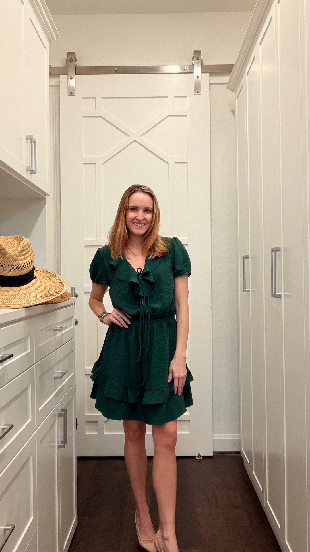 A feminine and flattering dress from Amazon! Wearing a small, comes in a bunch of colors. It’s now showing long sleeve, but I think that would be cute too!

Clip the coupon!