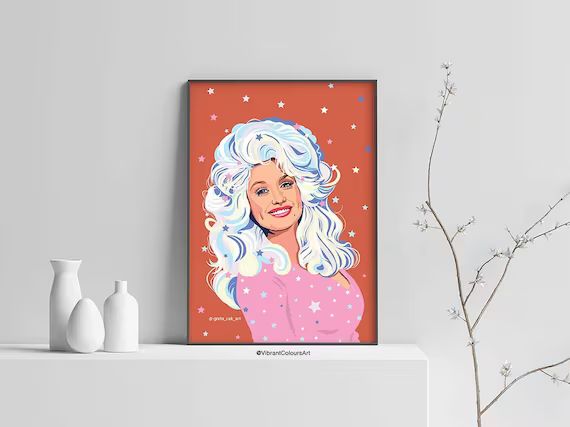 Dolly Parton Portrait Print Dolly Parton Wall Art Dolly | Etsy | Etsy (US)