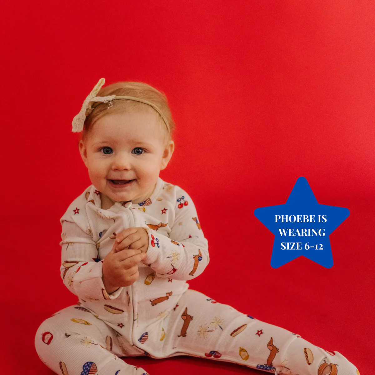 Wiener Dog Baby Bamboo Zipper Romper | Staykation | Staykation