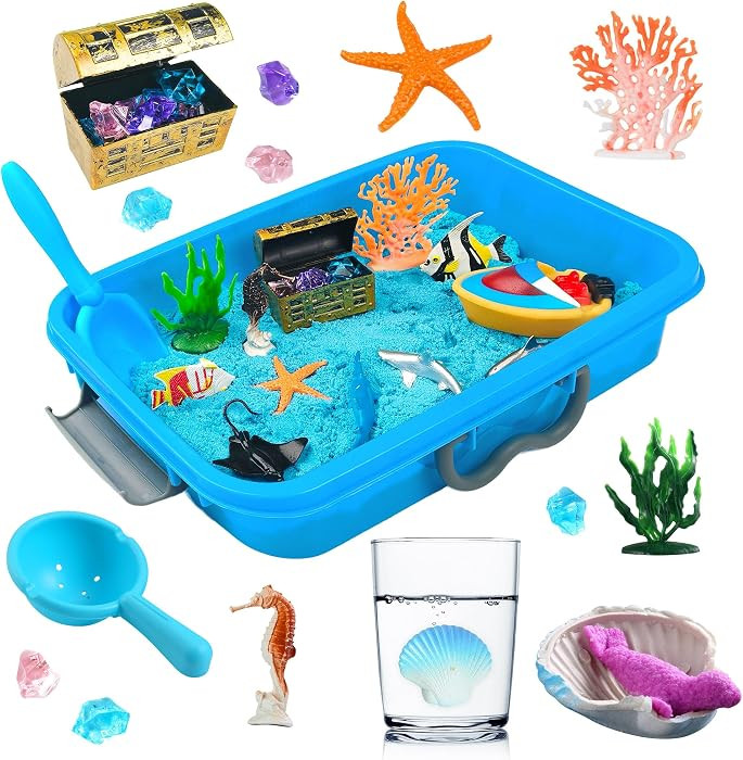 Ocean Sensory Bin, Ocean Sensory Water Toys with Sea Animal for Toddlers Boys and Girls, Kids Toy... | Amazon (US)
