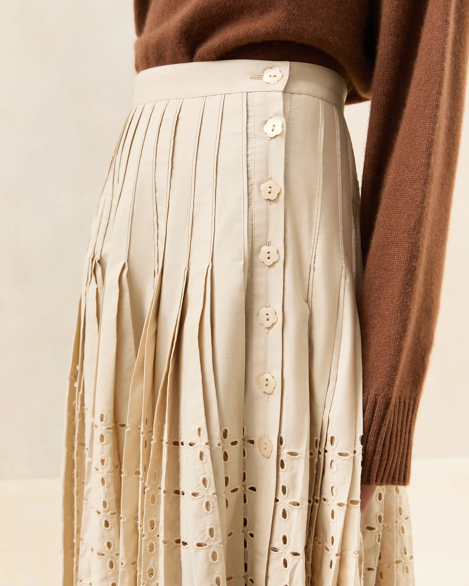 Emlyn Pleated Midi Skirt | Loeffler Randall