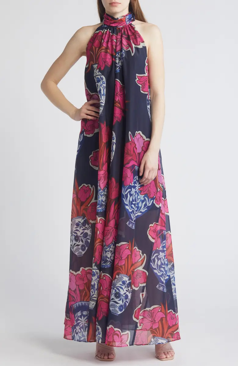 Kinosei Floral Organza Maxi Dress | Nordstrom Rack
