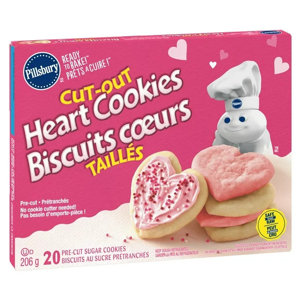 Pillsbury Ready To Bake Cutout Sugar Cookies Heart | Walmart (CA)