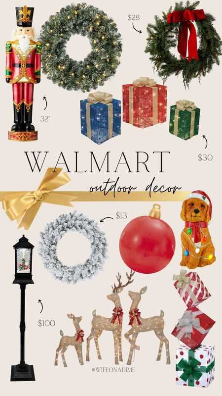 Walmart outdoor decor, holiday outdoor decor, affordable outside decorations, affordable holiday, Walmart holiday finds, Walmart decorations, Walmart home, holiday decor

#LTKSeasonal #LTKhome #LTKHoliday