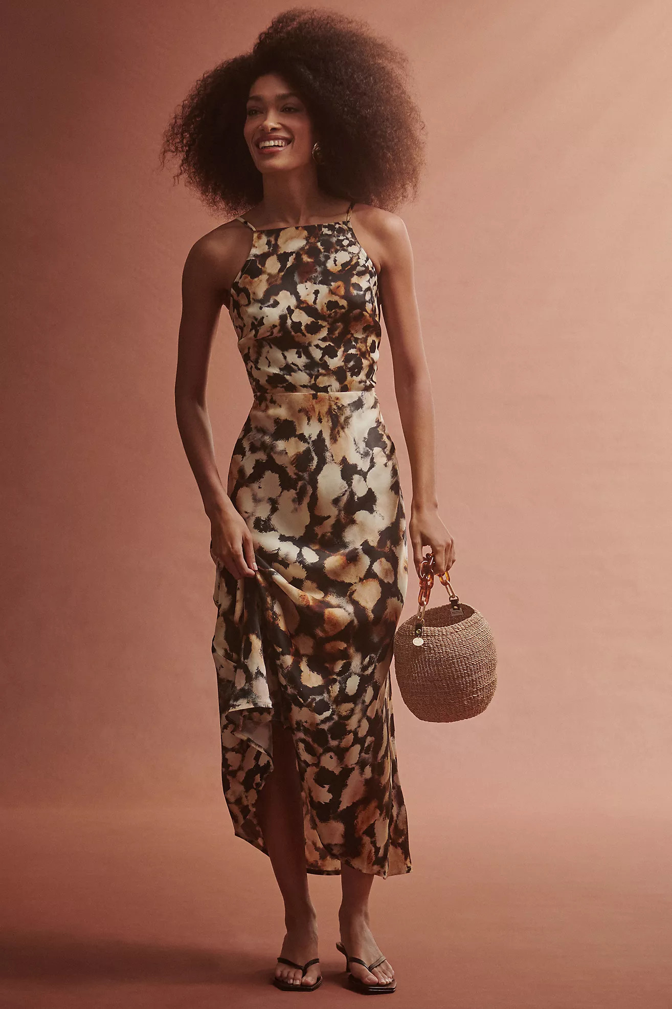 Conditions Apply High-Neck Midi Slip Dress | Anthropologie (US)