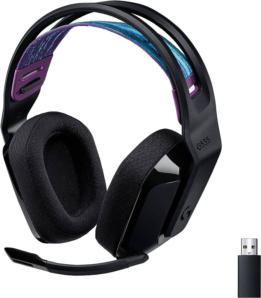 Logitech G535 LIGHTSPEED Wireless Gaming Headset - Lightweight on-ear headphones, flip to mute mi... | Amazon (US)
