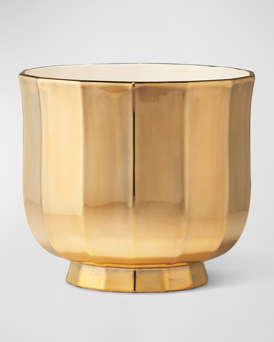 AERIN Delmara Golden Cachepot, 7" | Neiman Marcus