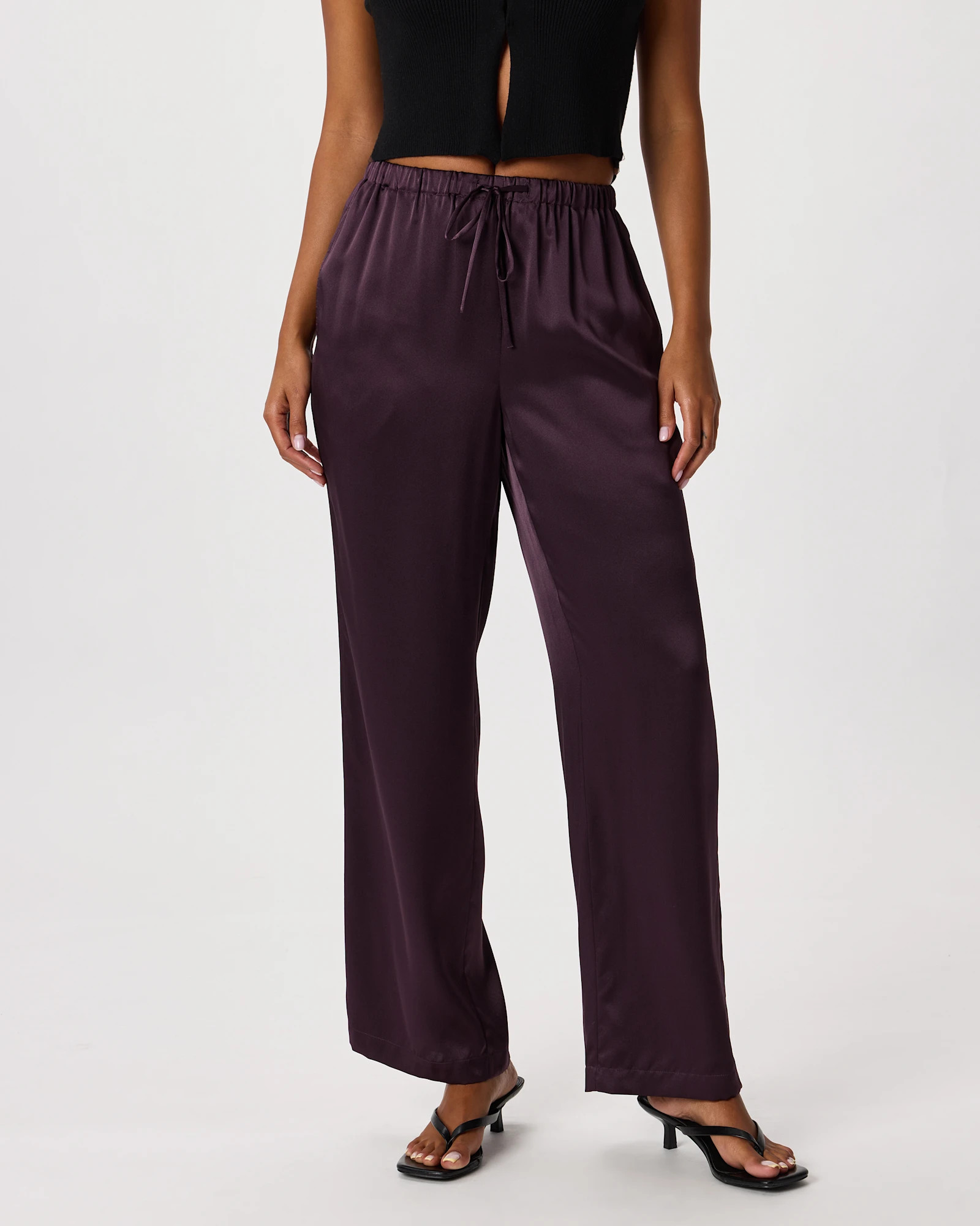 100% Washable Silk Drawstring Wide Leg Pants | Quince