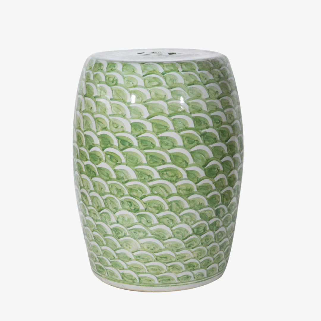 Green Fish Scale Garden Stool | Dear Keaton