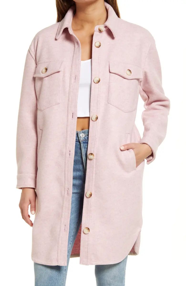 BLANKNYC Long Button-Up Shacket | Nordstrom | Nordstrom