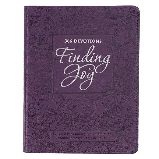 Finding Joy - 366 Devotions, Purple Floral Faux Leather Devotional for Women     Leather Bound ... | Amazon (US)