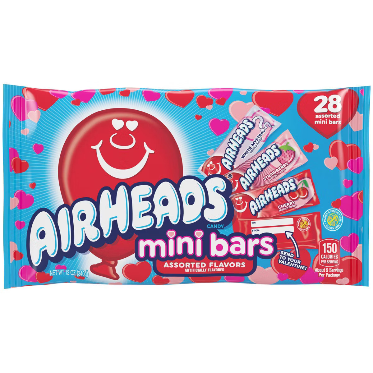 Airheads Valentine's Mini Bars Laydown Bag - 12oz | Target