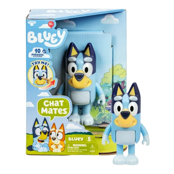 Bluey Chat Mates, Press Bluey's Nose and Hear 10 phrases from the Show, Stands 6 In Tall, Ages 3+ | Walmart (US)