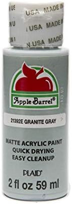 Apple Barrel Acrylic Paint in Assorted Colors (2 oz), 21392, Granite Grey | Amazon (US)