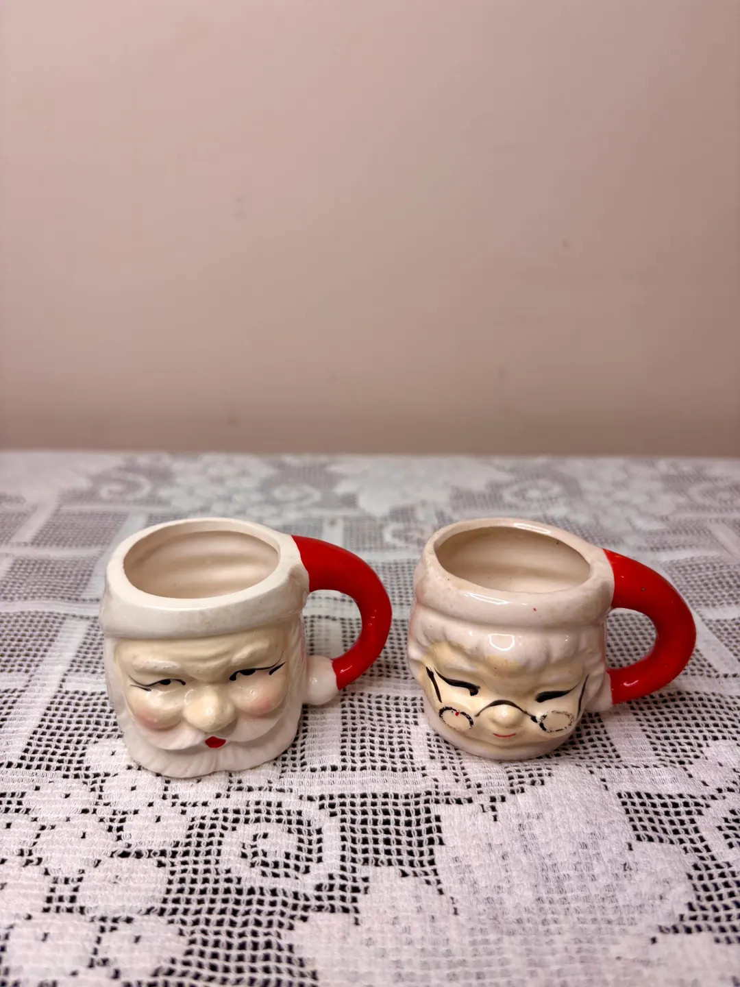 Vintage Mini Mr. and Mrs Claus Santa Mugs made in Japan | Etsy (US)