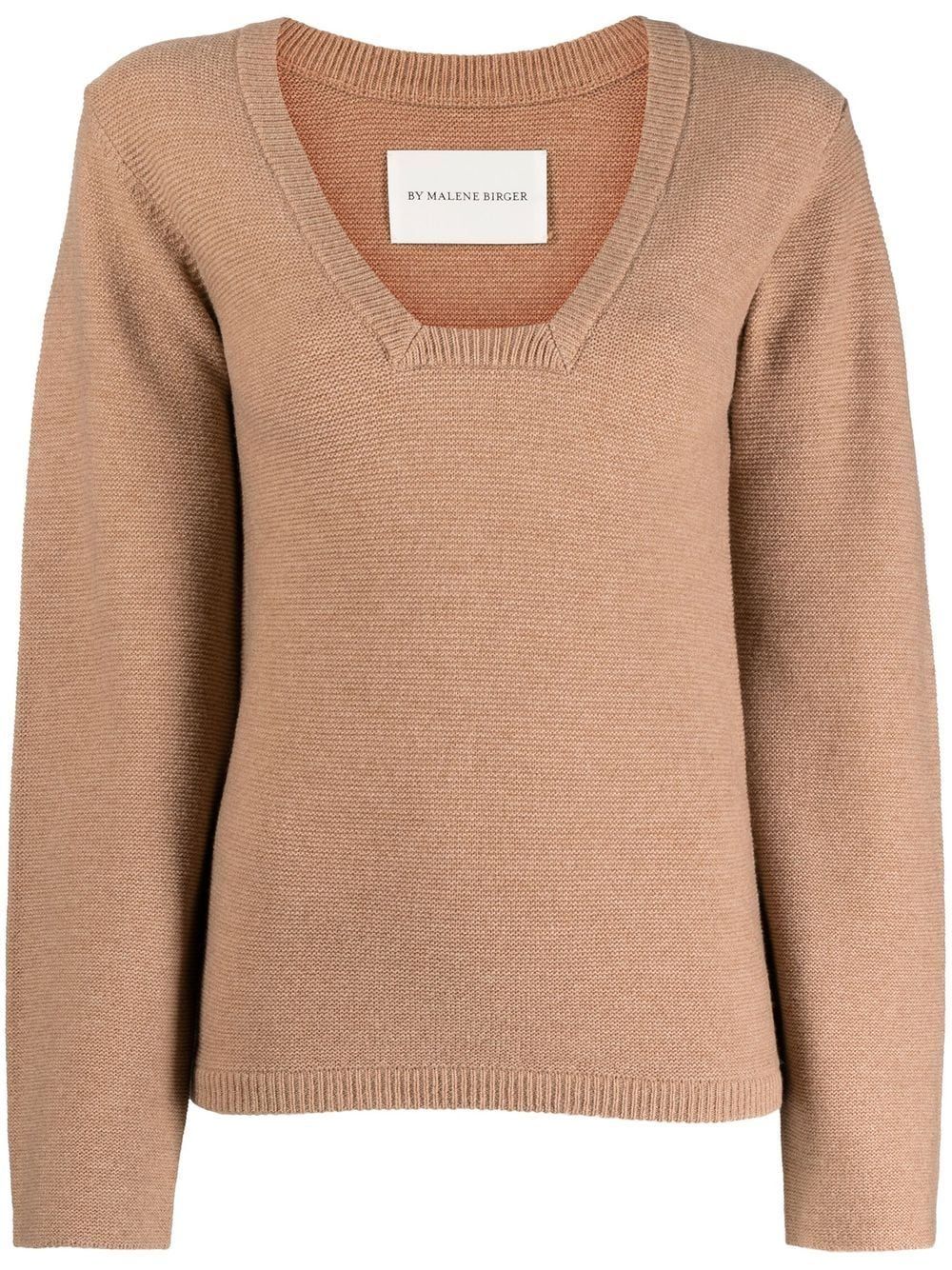 By Malene Birger U-neck Knitted Sweater - Farfetch | Farfetch Global