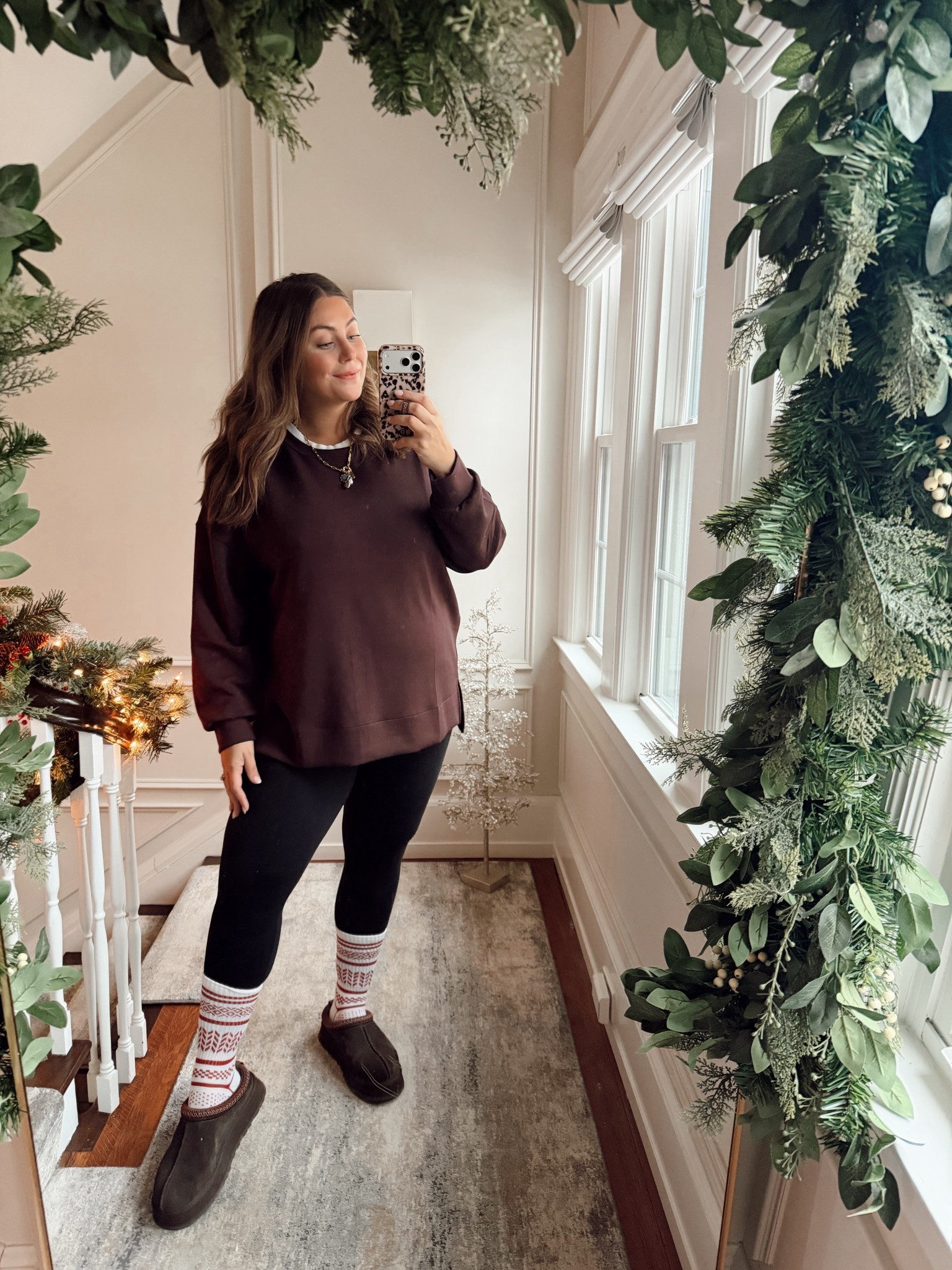 Wearing size 1X in top, XXL Tall in t-shirt, XL in leggings. Use CARALYN15 at Spanx. 

#LTKBump #LTKActive #LTKootd