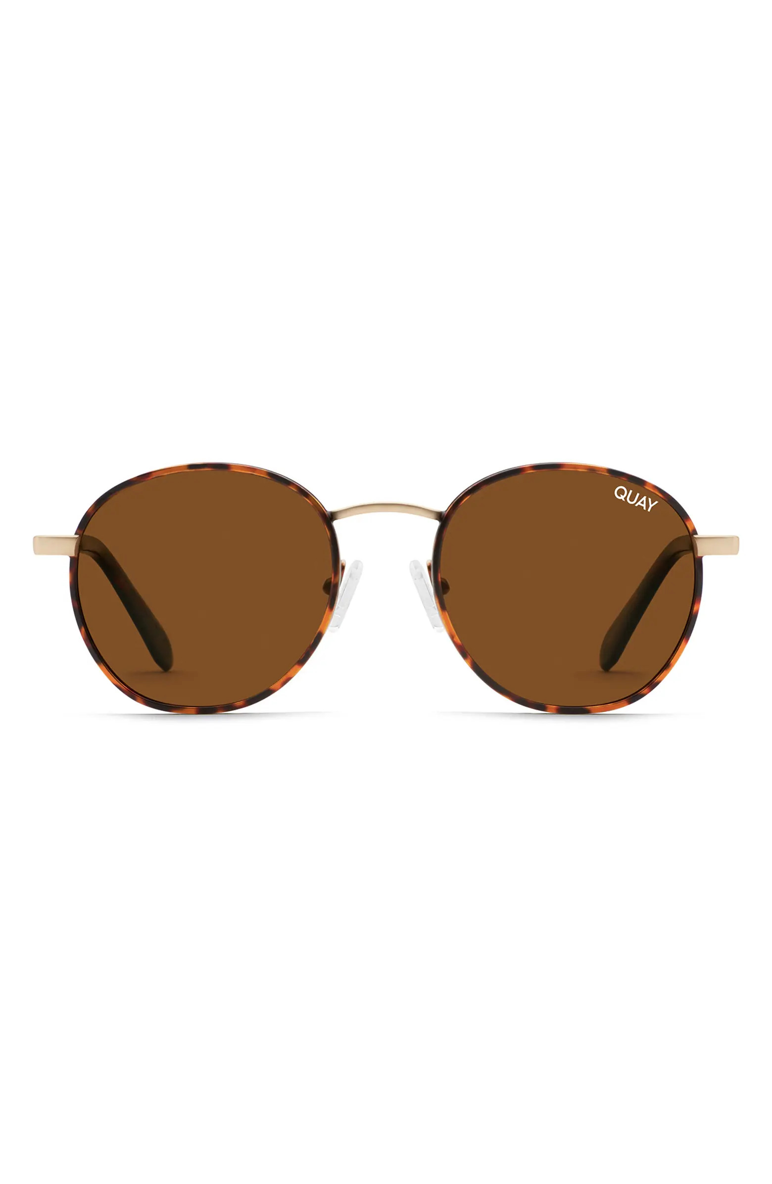 Quay Australia Talk Circles 45mm Polarized Round Sunglasses | Nordstrom | Nordstrom