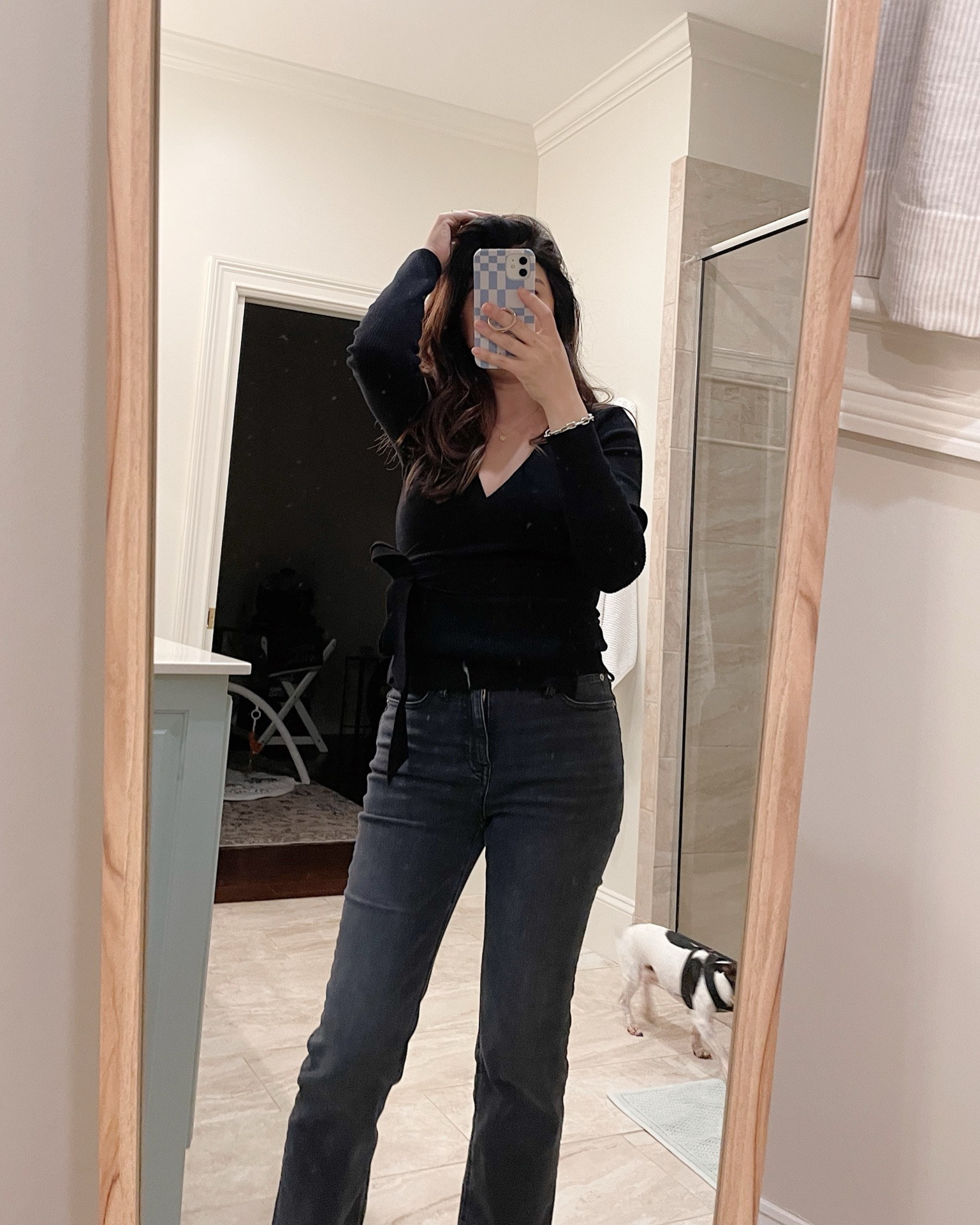 First post-baby girls night out and realizing why wrap tops are our friends. This one is superb from Sezane - their fine knits are clutch for fall!

#LTKStyleTip