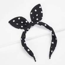 Polka Dot Print Bow Tie Headband | SHEIN