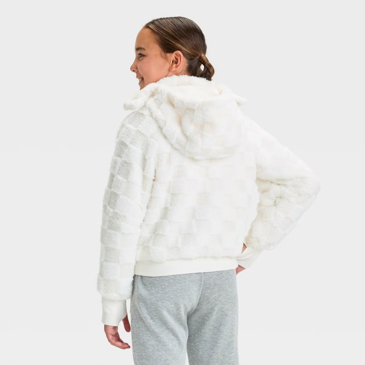 Girls' Faux Shearling Fleece Jacket - All In Motion™ | Target