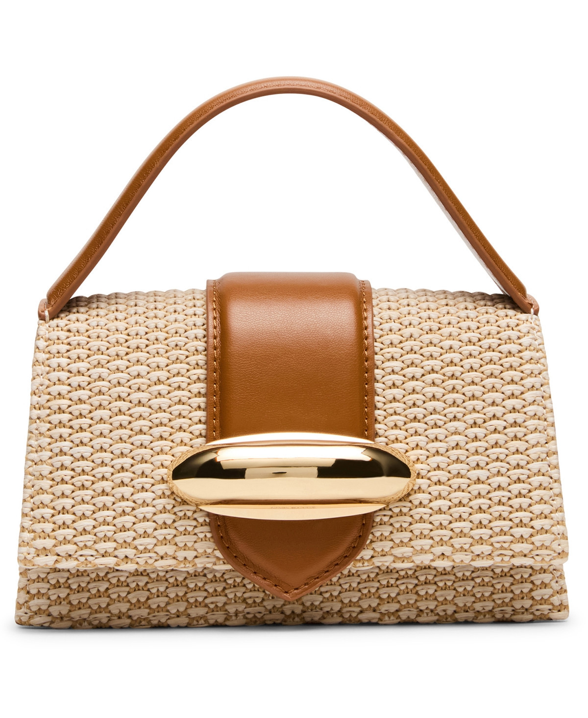 Steve Madden Bmishell Mini Top Handle Satchel Bag - Natural multi | Macy's