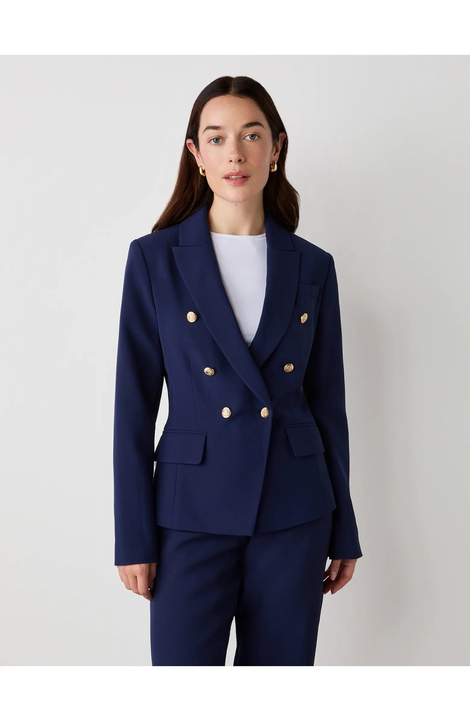 Lydia Long Sleeve Button Detail Blazer | Nordstrom
