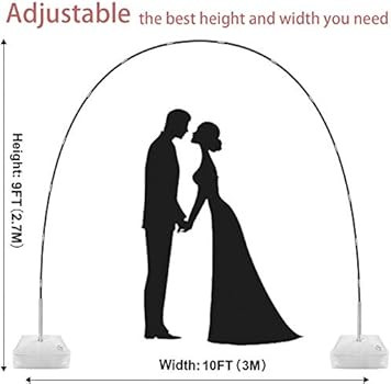 Balloon Arch Kit,9FT Tall & 10Ft Wide Large Adjustable Balloon Arch Stand Kit with Bases,Balloon ... | Amazon (US)