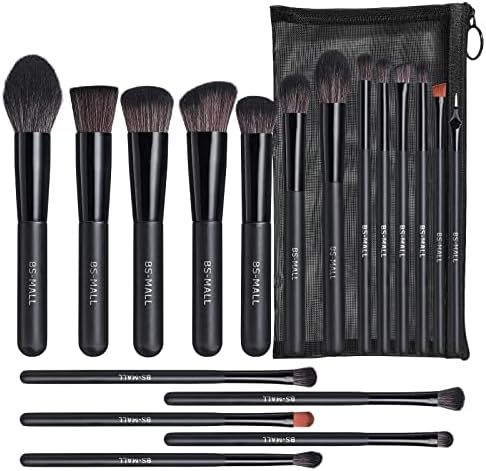 BS-MALL Makeup Brush Set 18 Pcs Premium Synthetic Foundation Powder Concealers Eye shadows Blush ... | Amazon (US)