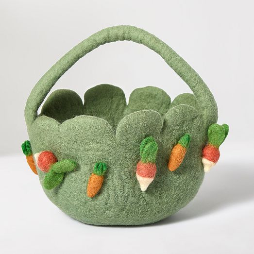 Felt Veggie Easter Basket | West Elm (US)