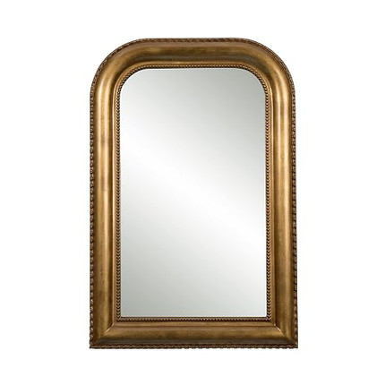 Hamilton Hills 20" x 30" Classic Gold Framed Rich Framed Top Round Corner Mirror - Thick Arched T...
