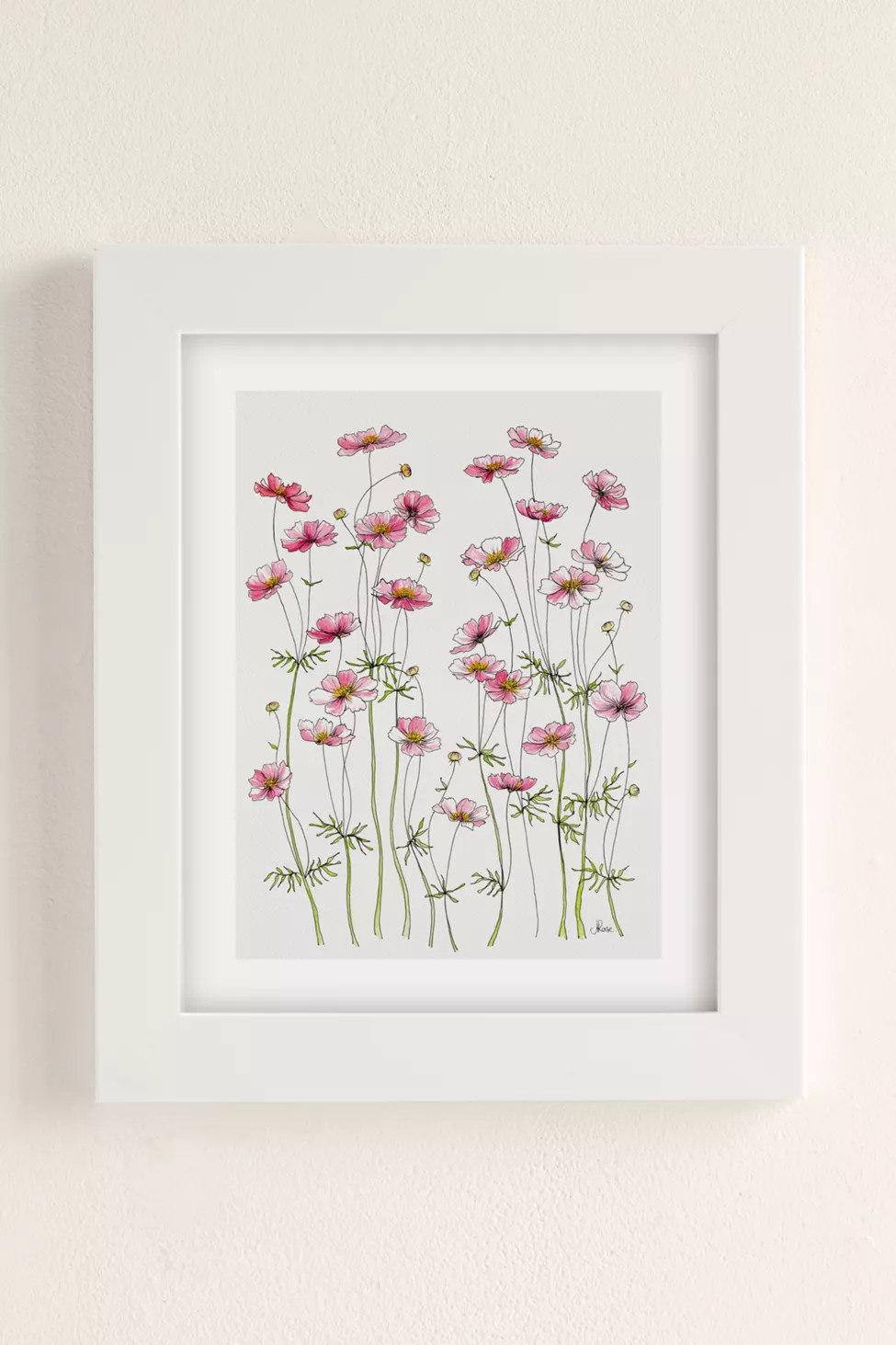 Jessica Hanselmann Pink Cosmos Art Print | Urban Outfitters (US and RoW)