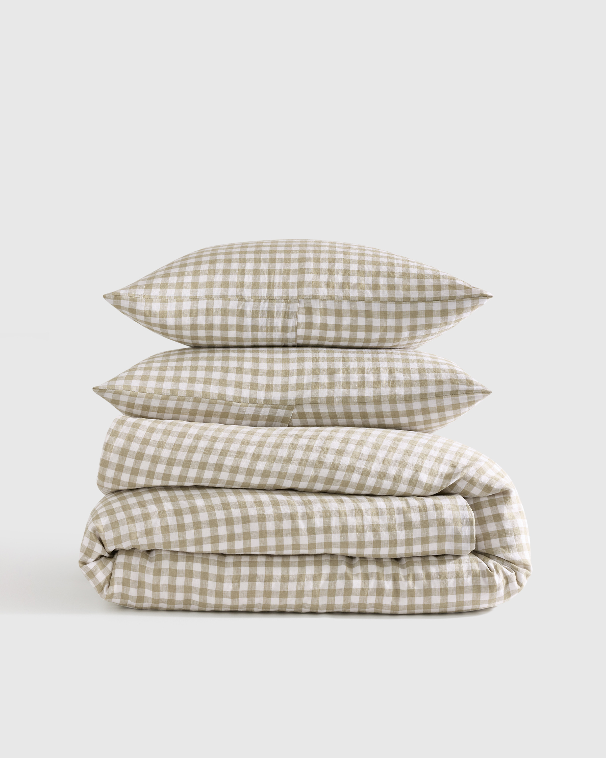 Quince | European Linen Duvet Cover Set in Sage, Size Twin | Quince
