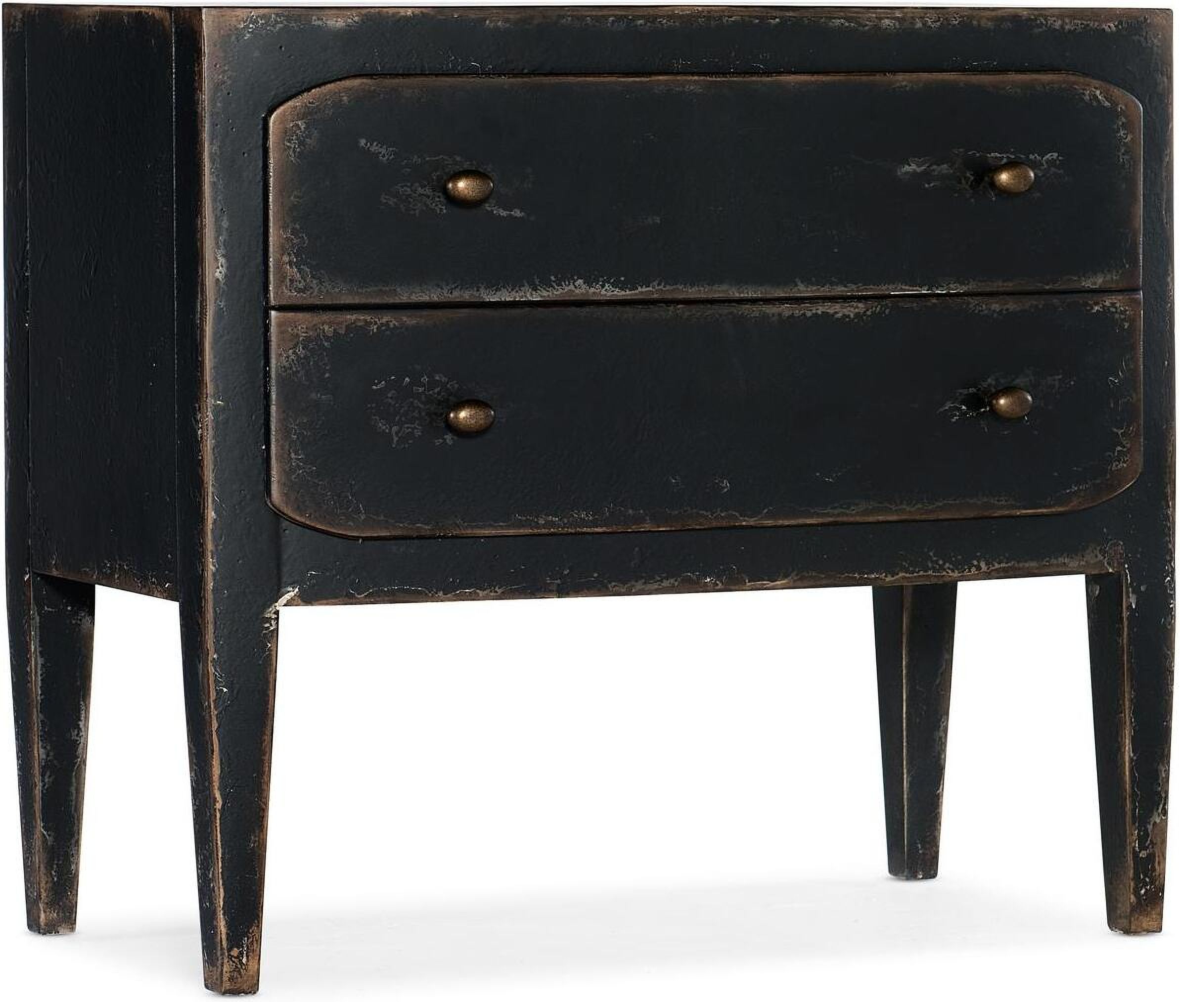 Ciao Bella Two-Drawer Nightstand- Black | 1stopbedrooms
