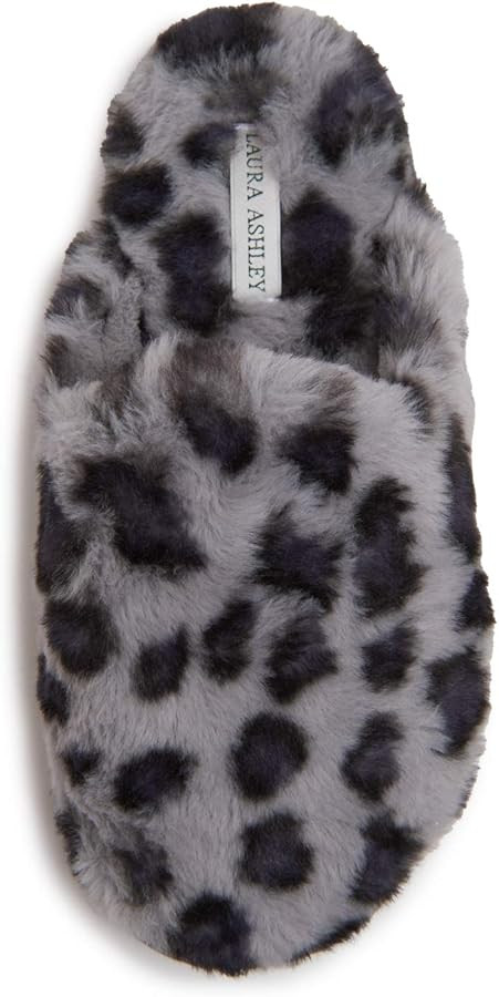 Laura Ashley Ladies All Over Plush W/Memory Foam Slippers | Amazon (US)